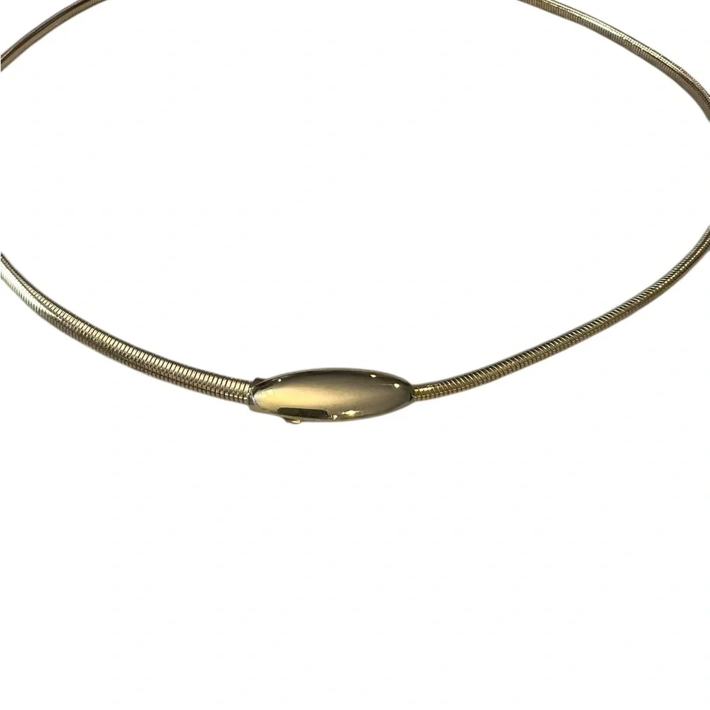 Gold‎ Tone Thin Snake Waist Belt 28-32” Adjustable Professional Classic Preppy